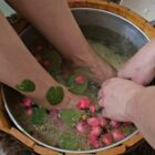 Escalda-pés no Spa da Pousada Dharma Luz e Paz - Retiro e Spa em Bragança Paulista - SP